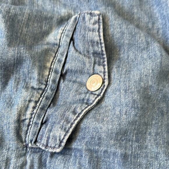 Hudson Girl’s Blue Lined Sift Jean Zip Up Embroidered Jacket Size‎ L - Picture 6 of 15